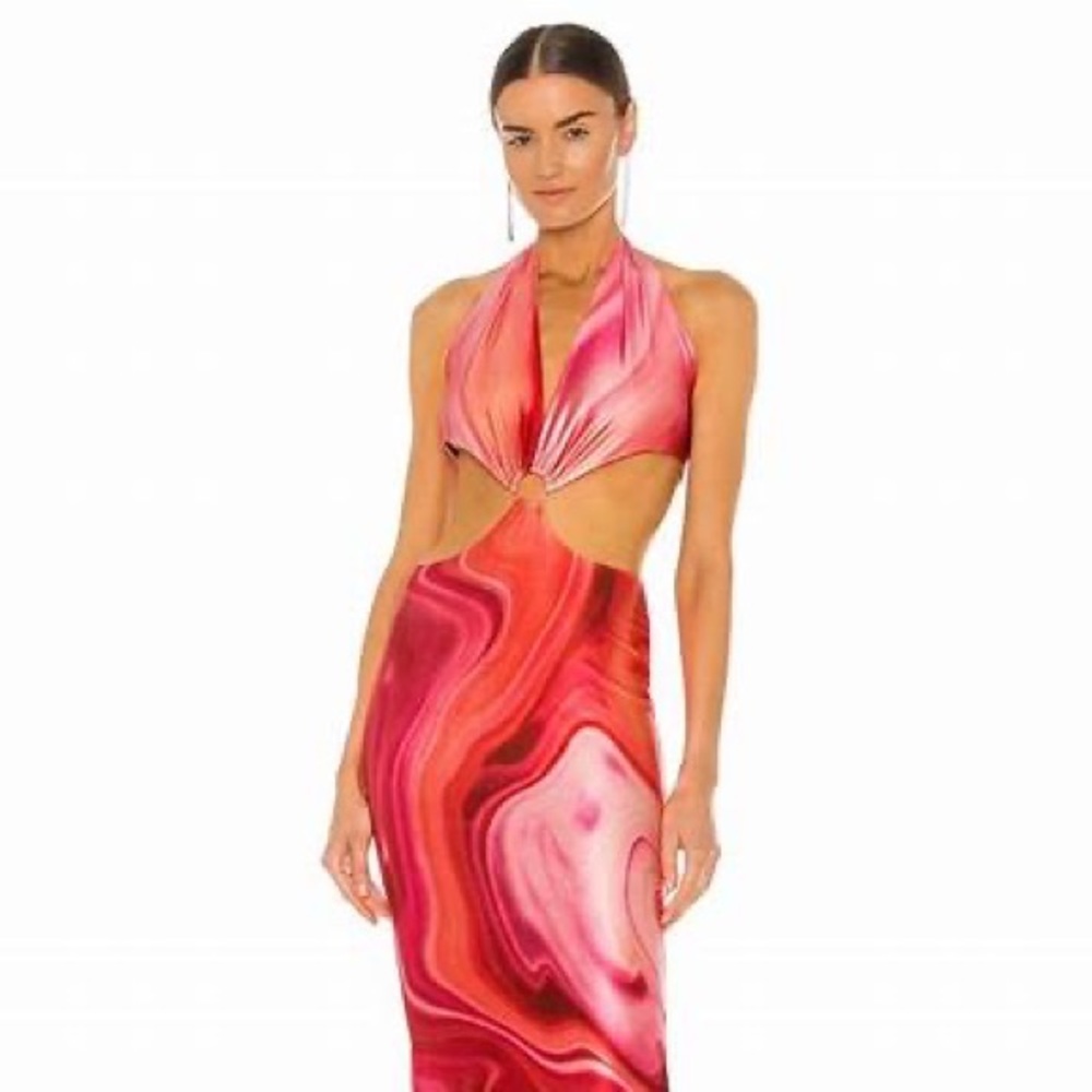 Farai London Gaia Dress in Pink XS NWT
